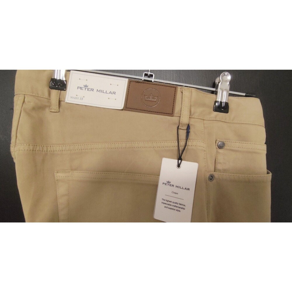 Peter Millar  Ultimate Sateen Five-Pocket Pant  *Khaki * Size 33 * NWT